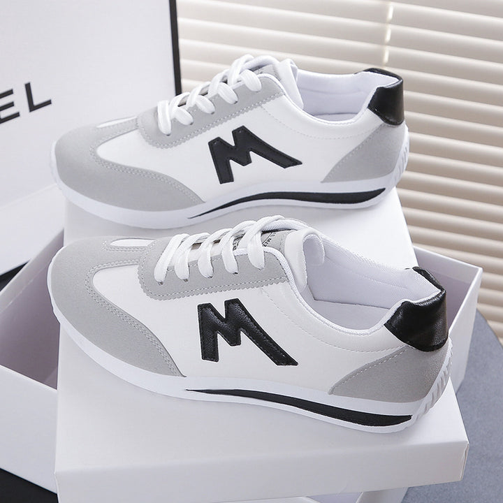 Damen Leichte Retro-Running Sneaker mit gepolsterter Komfortsohle und seitlichem Logo Drune
