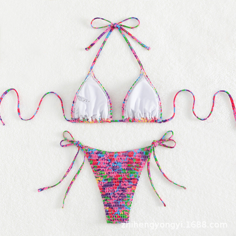 Damen Triangel-Bikini mit fröhlichem Rüschendesign Drune