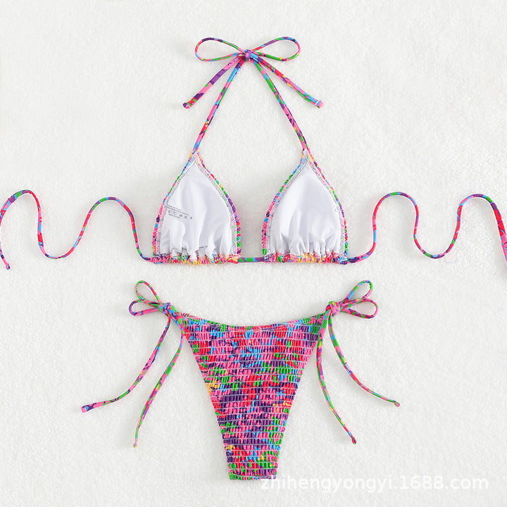 Damen Triangel-Bikini mit fröhlichem Rüschendesign Drune