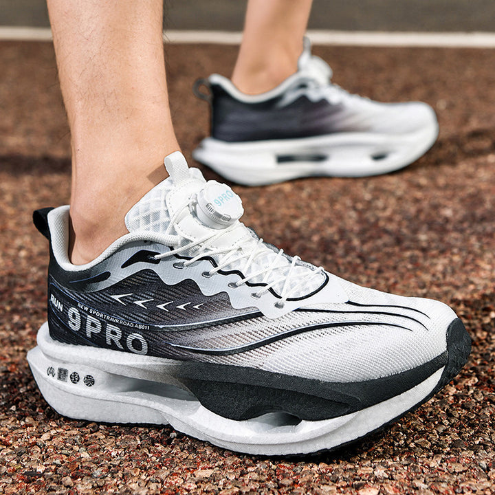 Unisex gedämpfte Performance-Laufschuhe mit Hohlkern-Plateausohle und Drehverschluss Drune