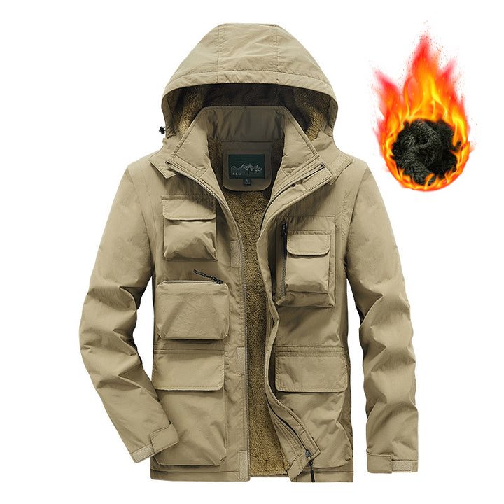Herren Expedition-Fieldjacke mit wärmender Teddyfleece-Fütterung und Organizer-Taschen Drune