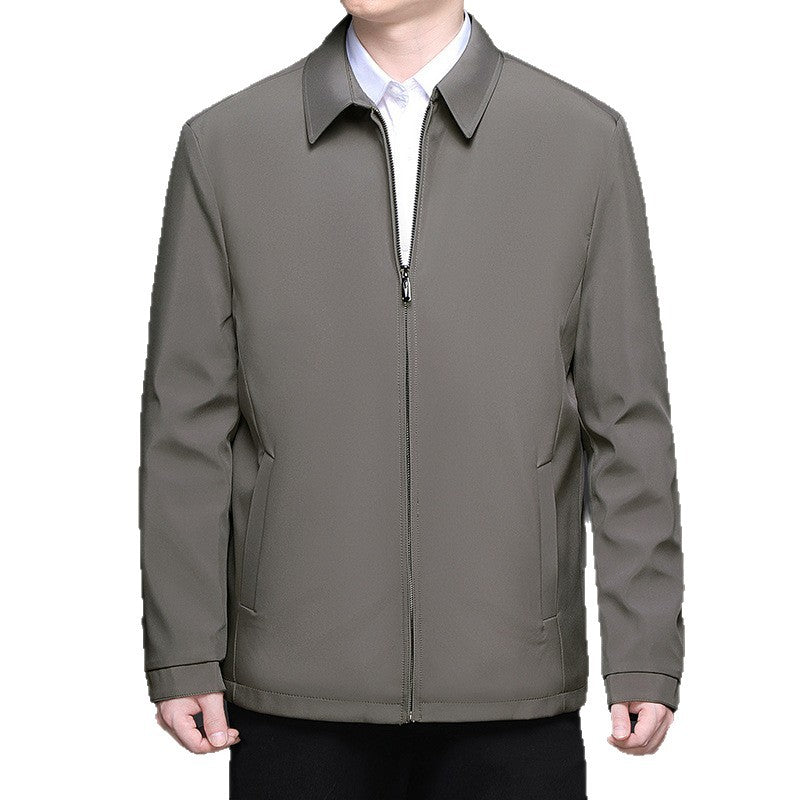 Herren leichte gesteppte Übergangsjacke mit innenliegendem Quiltfutter und klassischem Kragen Drune