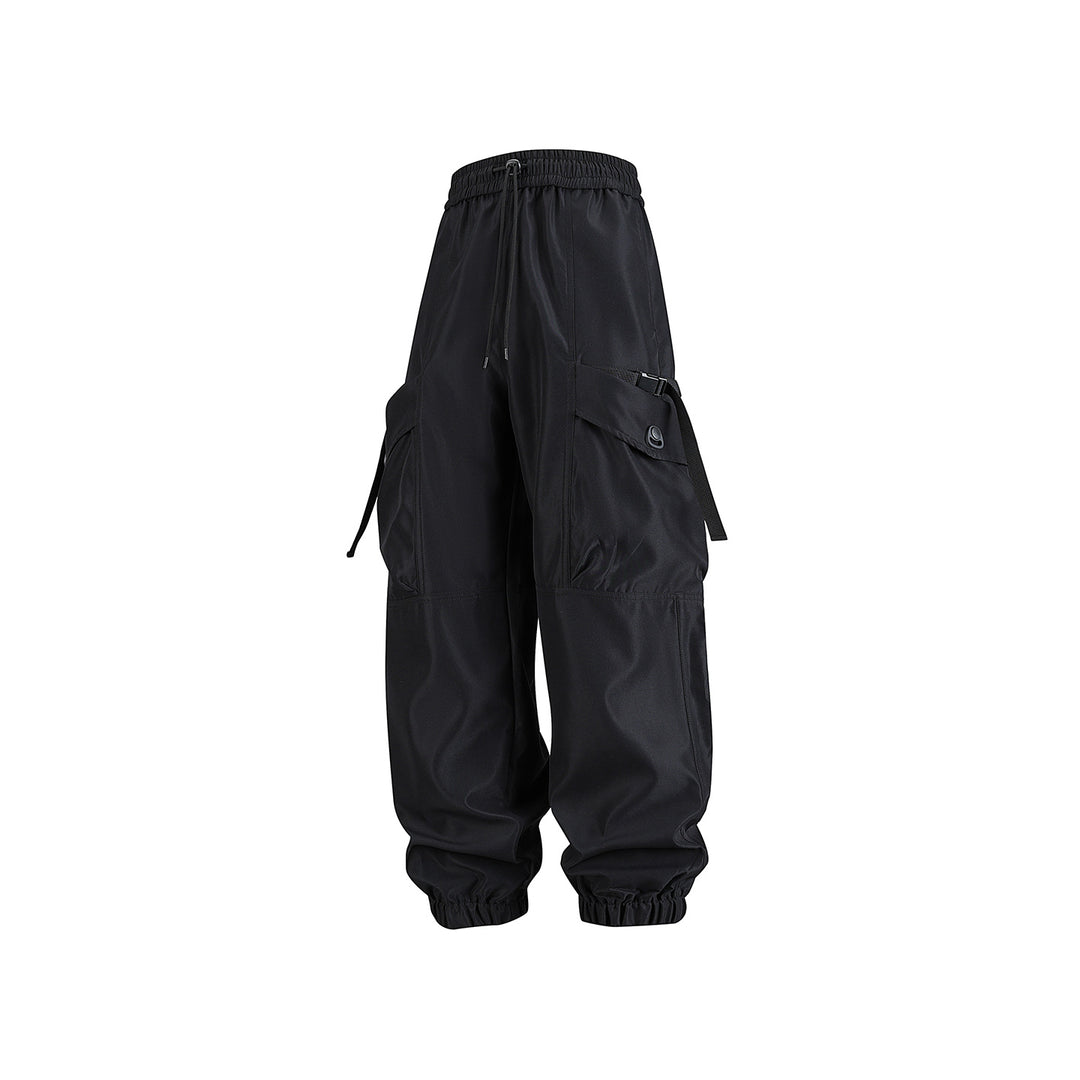 Unisex Weite Technical-Cargo-Jogginghose mit verstellbarem Tunnelzug, großen Klapptaschen und elastischem Knöchelabschluss Drune