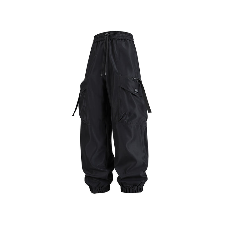 Unisex Weite Technical-Cargo-Jogginghose mit verstellbarem Tunnelzug, großen Klapptaschen und elastischem Knöchelabschluss Drune