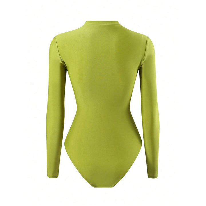 Damen Badeanzug mit langem Arm und elegantem Wickelrock Drune