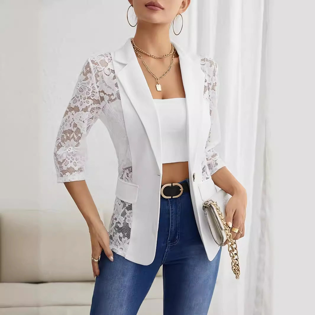 Drune | Spitzenbesatz Kleine Blazer-Oberteil