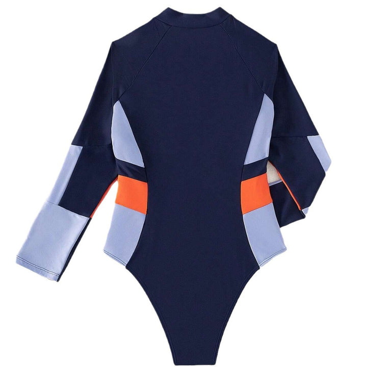 Damen Hochgeschlossener Sport-Badeanzug Drune