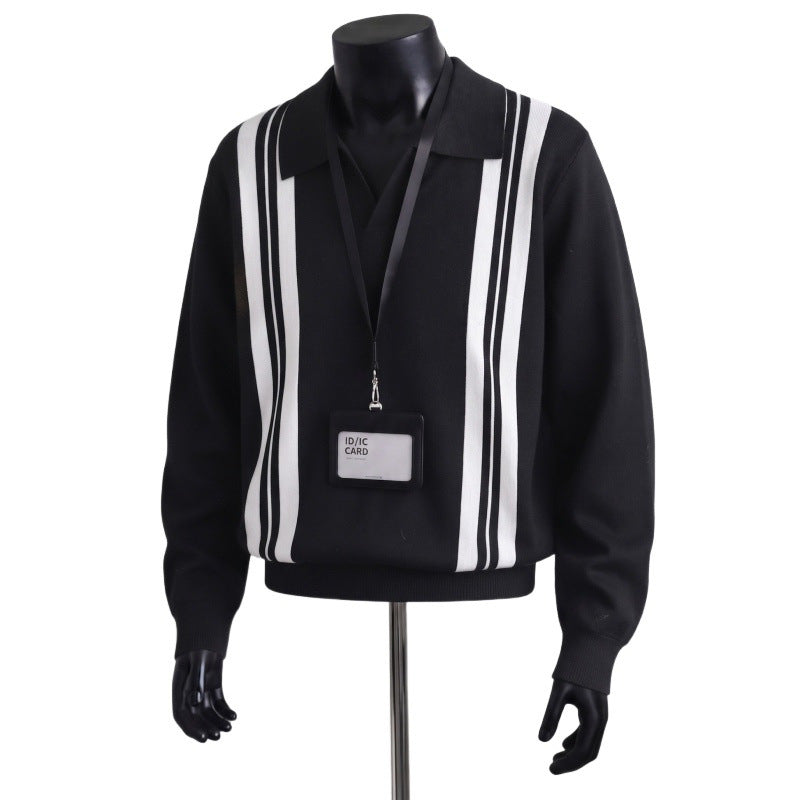 Herren Modischer Pullover mit Stripes Drune