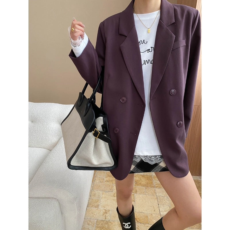 Damen eleganter Blazer im Oversized-Stil mit stilvollen Details Drune