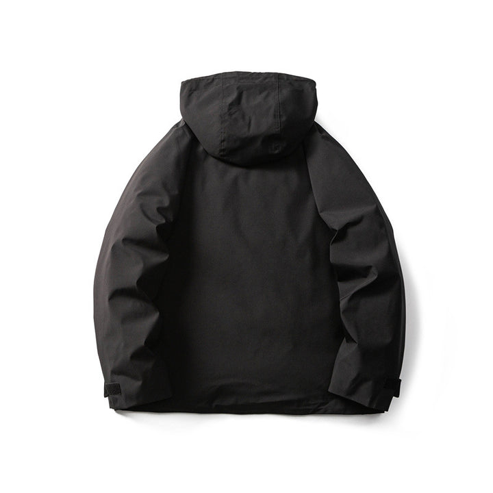 Herren Funktionelle Outdoor-Softshelljacke mit Kapuze und Mehrfachtaschen Drune