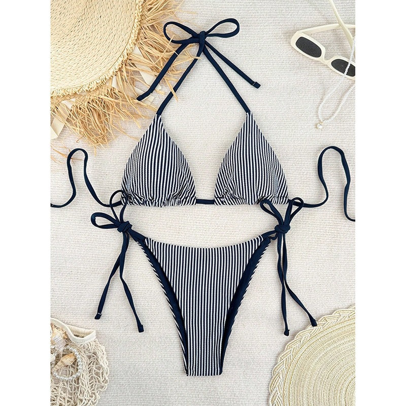 Damen Triangel-Bikini-Set mit raffinierten Bindebändern Drune