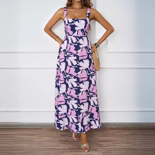Damen Maxikleid mit floralem Design und lässigem Schnitt Drune