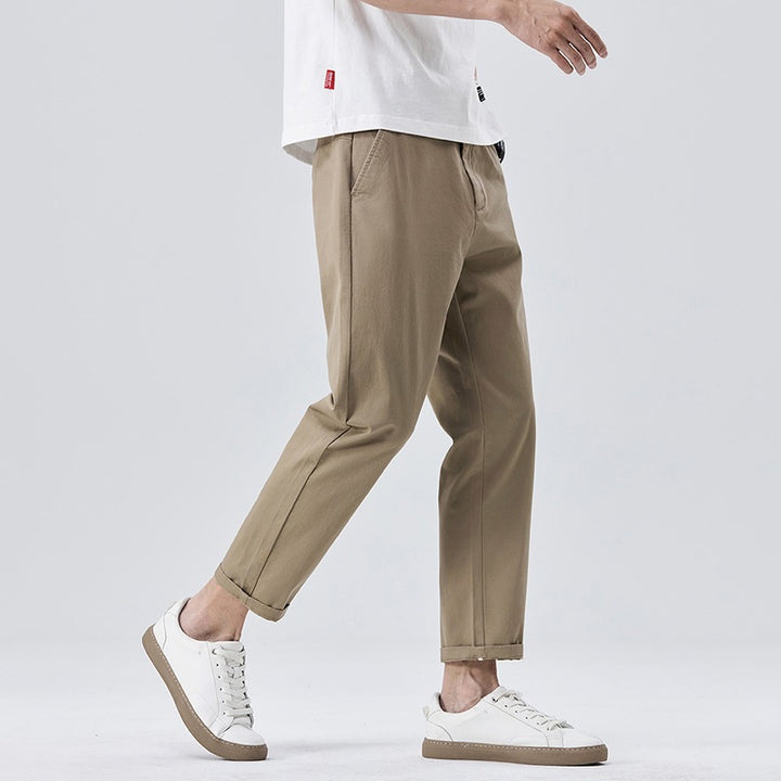 Herren Modische Chino-Hose mit Bundfalten Drune