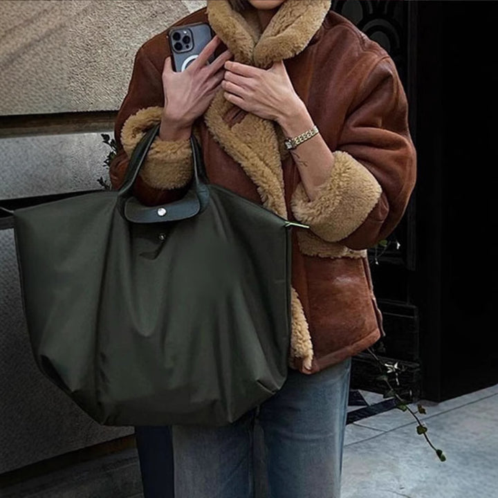 Damen Lässige und modische Teddyjacke mit großem Kragen und weich gefüttertem Innenleben Drune