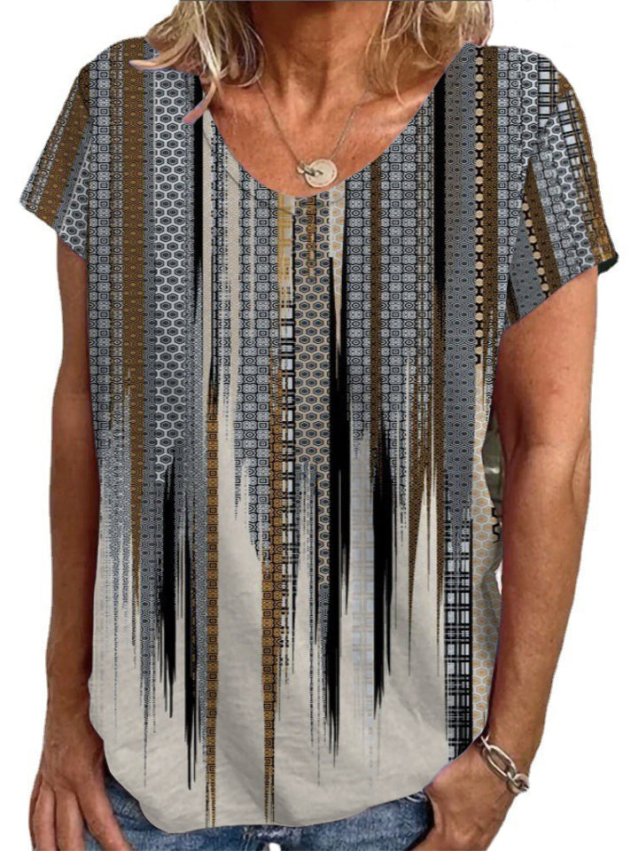 Damen Lockere Bluse mit buntem Paisleymuster Drune