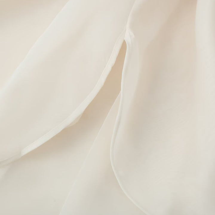 Damen Ärmellose Chiffonbluse mit Schleifenkragen Drune