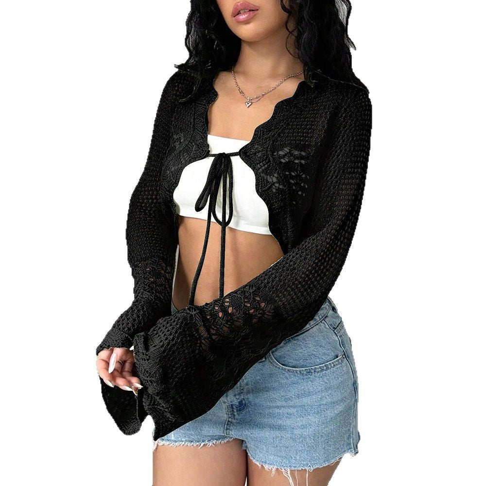 Damen Häkeljacke mit weitem Arm Drune
