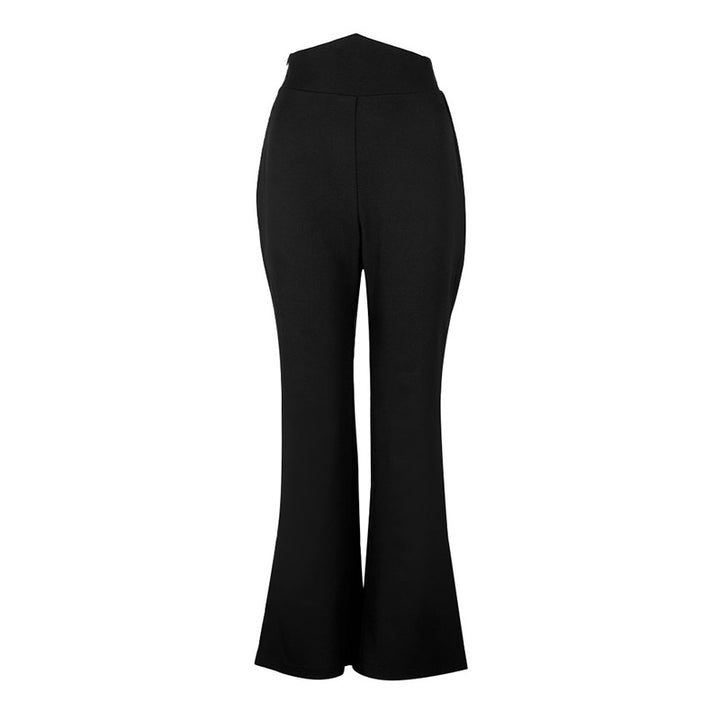 Damen Flared-Hose mit hohem Bund und fließendem Schnitt Drune