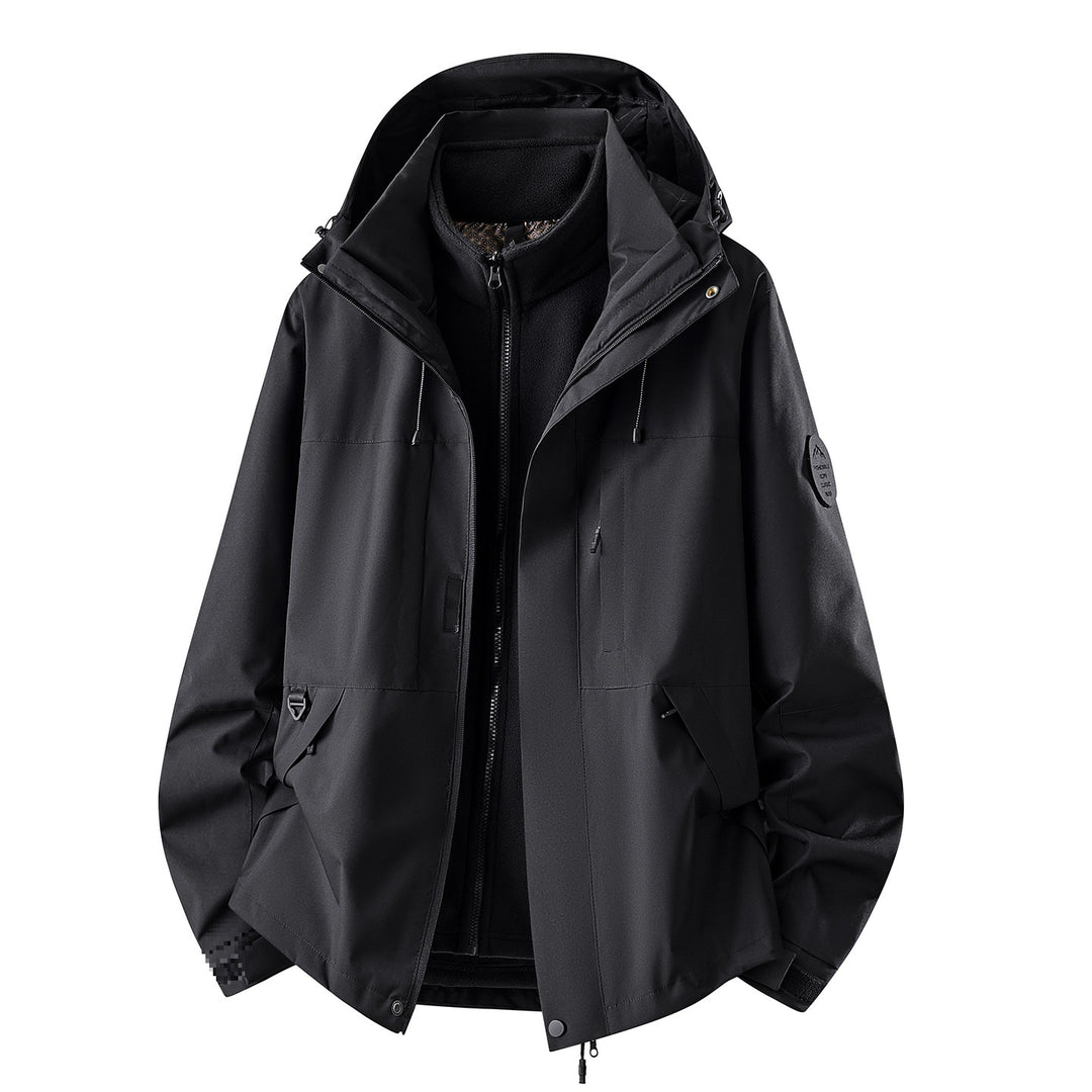 Damen Dreiteilige wasserdichte Outdoorjacke mit abnehmbarem Fleece-Innenlayer Drune