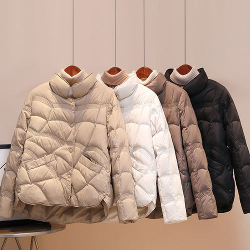 Damen Stepp-Thermo-Blouson mit hochgeschlossenem Kragen und dekorativer Wellensteppung Drune