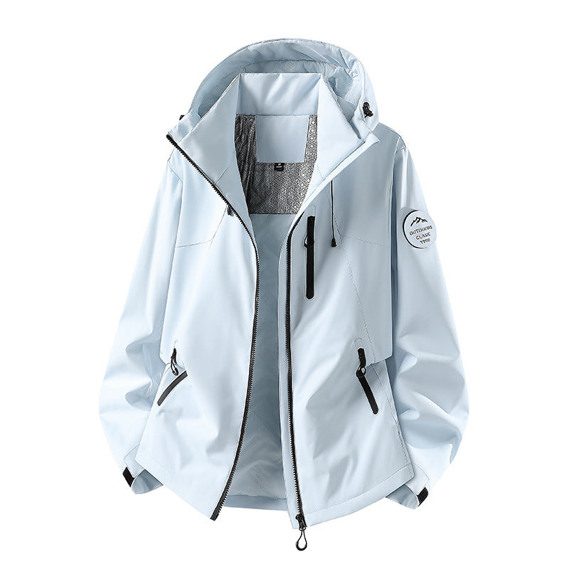 Herren Wasserabweisende Softshelljacke mit Kapuze und Reißverschlusstaschen Drune