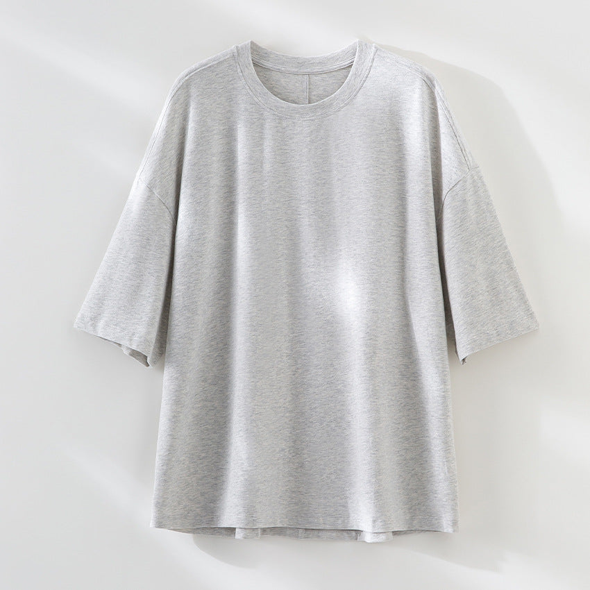 Herren Oversized T-Shirt aus hochwertigem Baumwollmix mit überschnittener Schulter und lockerem Fall Drune