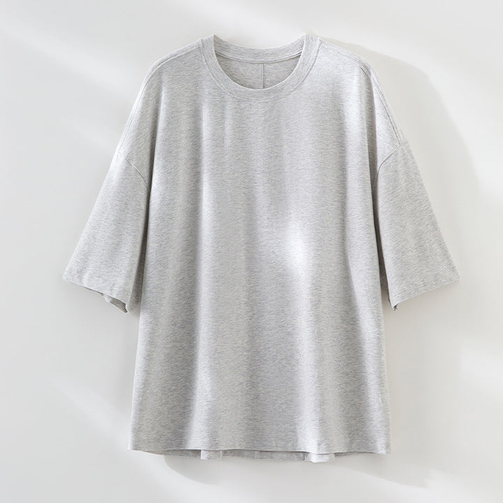 Herren Oversized T-Shirt aus hochwertigem Baumwollmix mit überschnittener Schulter und lockerem Fall Drune