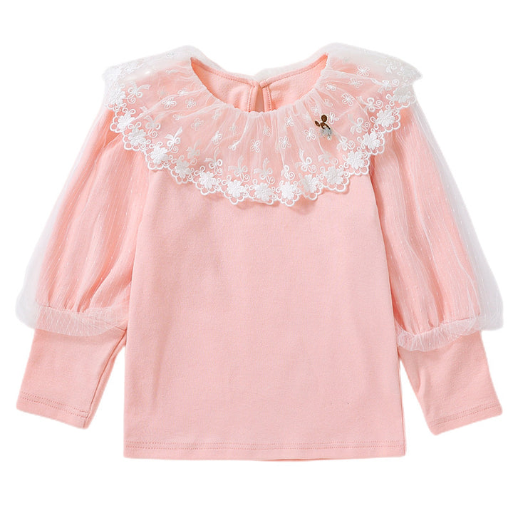 Mädchen Bluse mit voluminösem Tüllkragen Drune