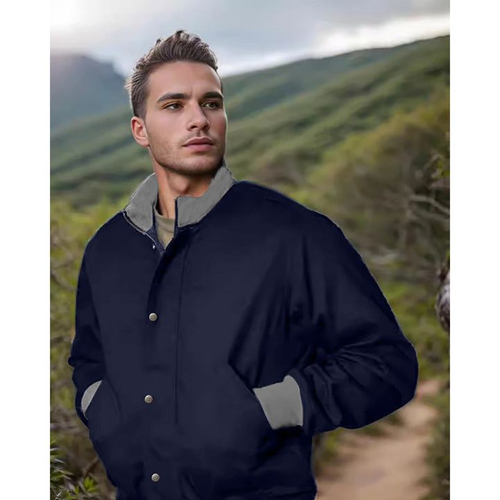 Herren leichte Steppjacke mit praktischen Seitentaschen und modernem Kragen Drune