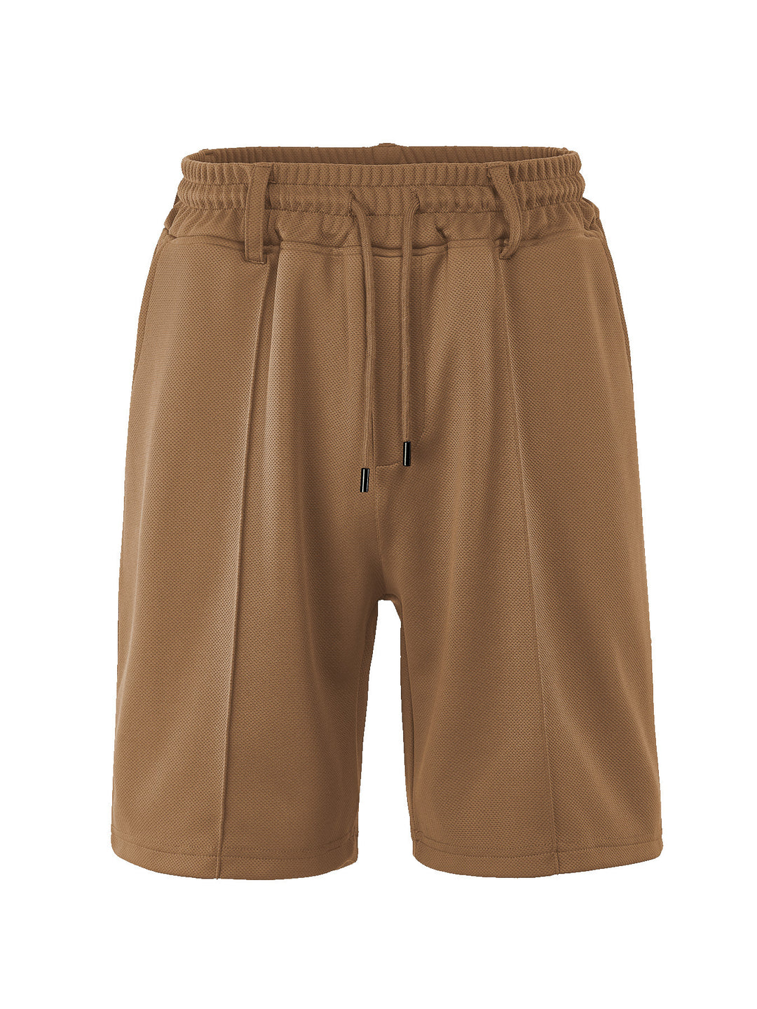 Herren nan technische Netzstruktur-Shorts mit Bügelfalte, Gürtelschlaufen und elastischem Kordelbund Drune