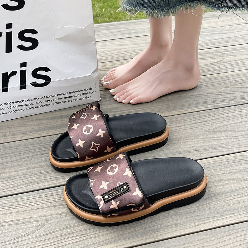 Damen Modische Freizeitsandalen mit breitem Riemen und komfortabler Dämpfung Drune