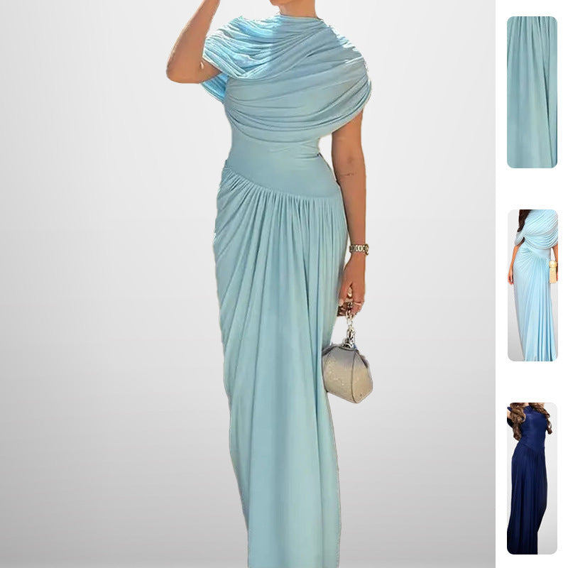 Damen Elegantes Wickelmaxikleid mit raffinierten Drapierungsdetails Drune