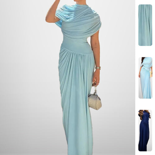 Damen Elegantes Wickelmaxikleid mit raffinierten Drapierungsdetails Drune