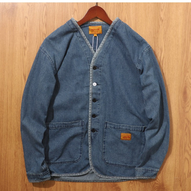 Herren Modische Denim-Jacke mit Taschen Drune