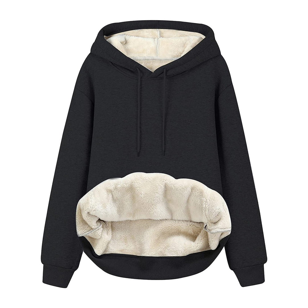 Damen Kuscheliger Hoodie mit Fleece-Innenfutter und Kängurutasche Drune