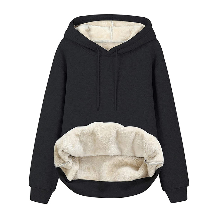 Damen Kuscheliger Hoodie mit Fleece-Innenfutter und Kängurutasche Drune