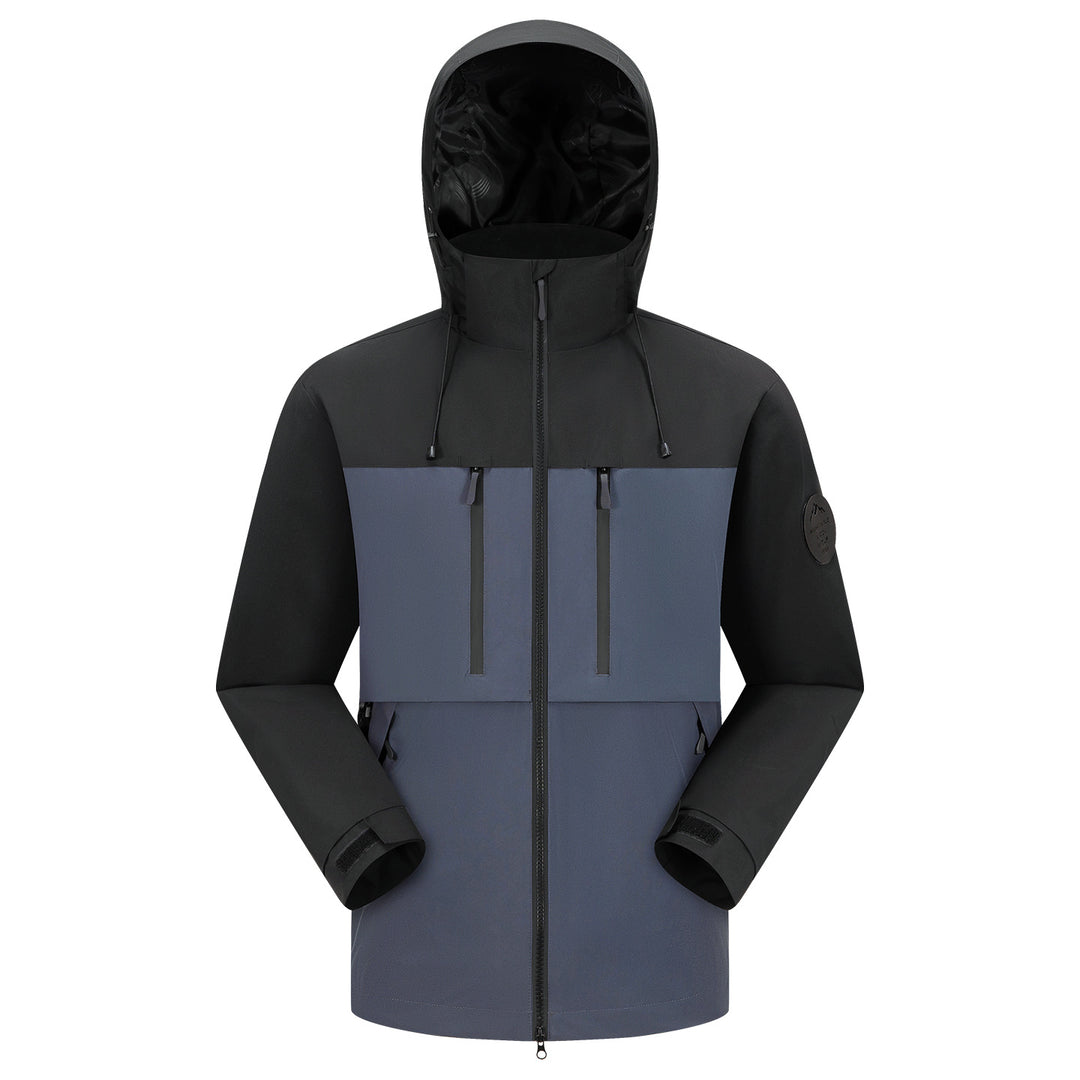 Herren Regen-Softshellparka mit längerer Silhouette, verschweißten Nähten und wasserabweisenden Reißverschlüssen Drune