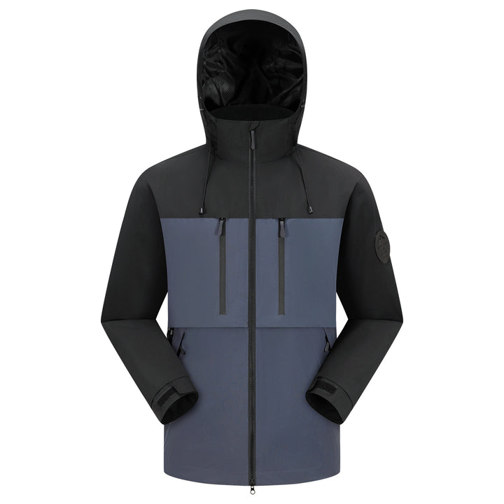 Herren Regen-Softshellparka mit längerer Silhouette, verschweißten Nähten und wasserabweisenden Reißverschlüssen Drune