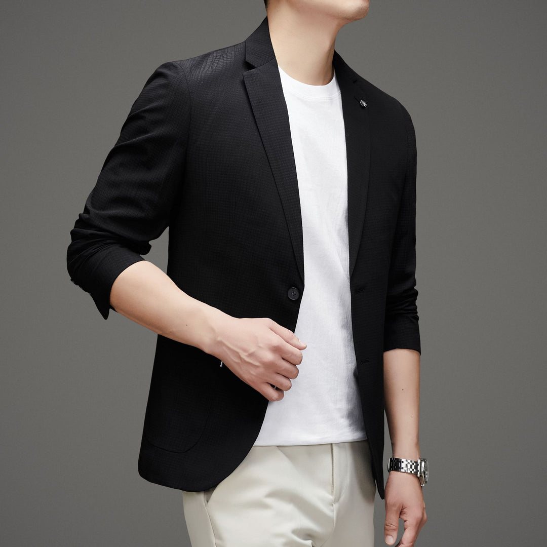 Herren eleganter Blazer mit modernem Schnitt und praktischen Taschen Drune