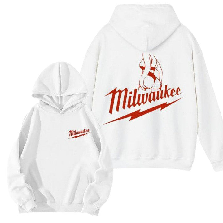 Damen Kapuzensweater mit modernem Logo-Print und weicher Innenseite Drune