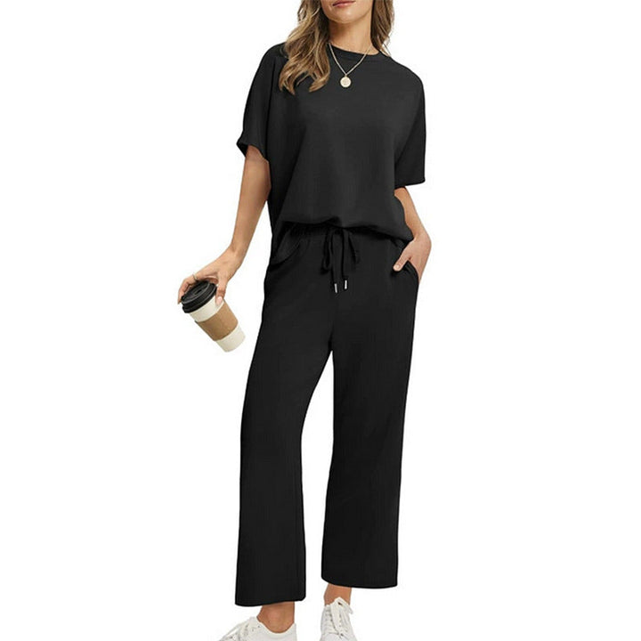 Damen Bequemes Freizeitanzug-Set mit lockerem Schnitt und stilvollen Taschen Drune