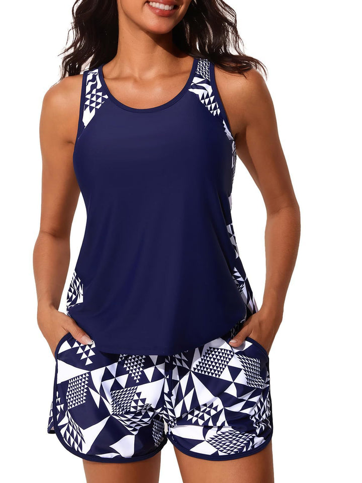 Damen Sportliches Oberteil und Shorts-Set Drune