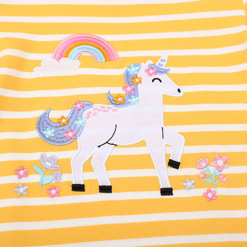 Mädchen T-Shirt mit verspieltem Einhorn-Motiv Drune