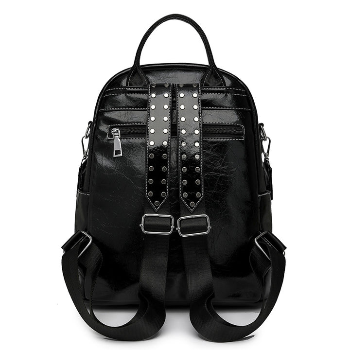 Drune | Rucksack - Silber - Hochwertiges Leder mit Polyester-Futter
