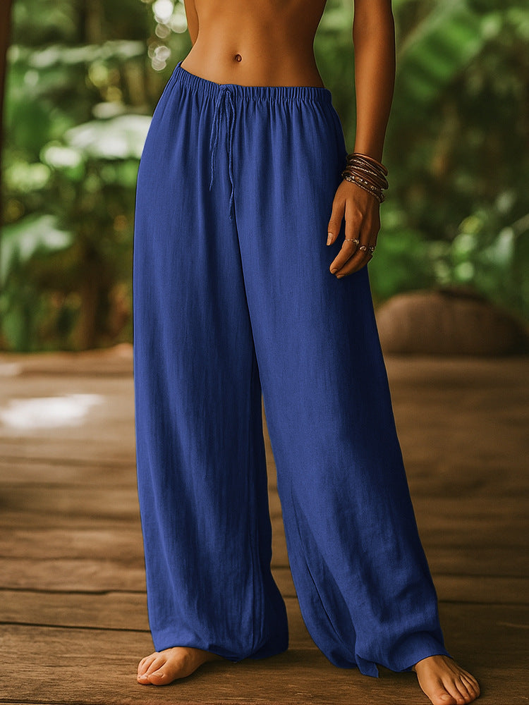 Damen Weite Leinenhose Drune