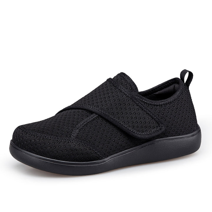 Herren nan orthopädischer Pantoffel mit verstellbarem Klettverschluss, atmungsaktivem Mesh und stoßdämpfender Schaumstoffsohle Drune