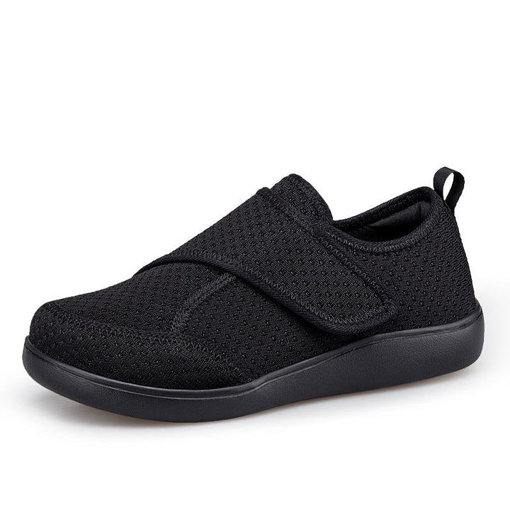 Herren nan orthopädischer Pantoffel mit verstellbarem Klettverschluss, atmungsaktivem Mesh und stoßdämpfender Schaumstoffsohle Drune