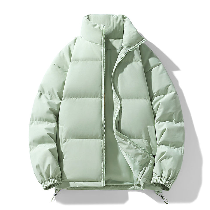 Herren Gepolsterte Pufferjacke mit hohem Stehkragen, winddichter Außenlage und verstellbarem Kordelzugsaum Drune