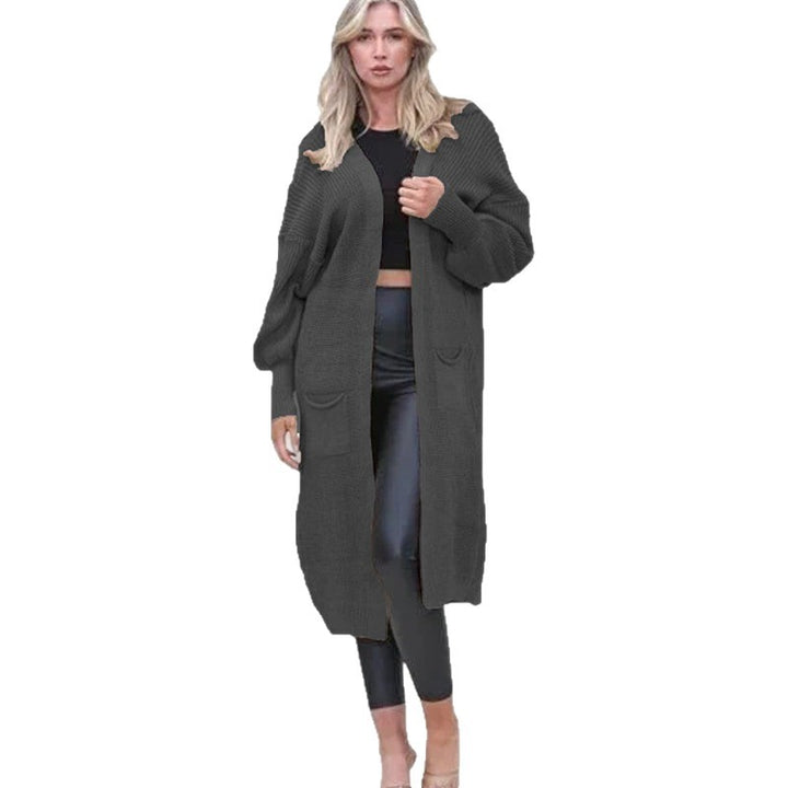 Damen Grobstrick-Cardigan mit offenen Taschen und lässigem Design Drune