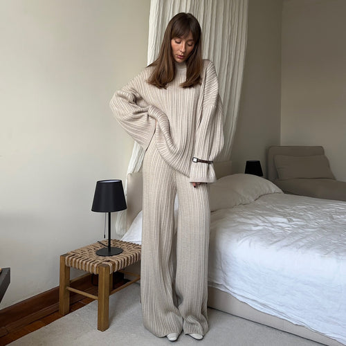 Damen Bequemer und stylischer Strickanzug Drune
